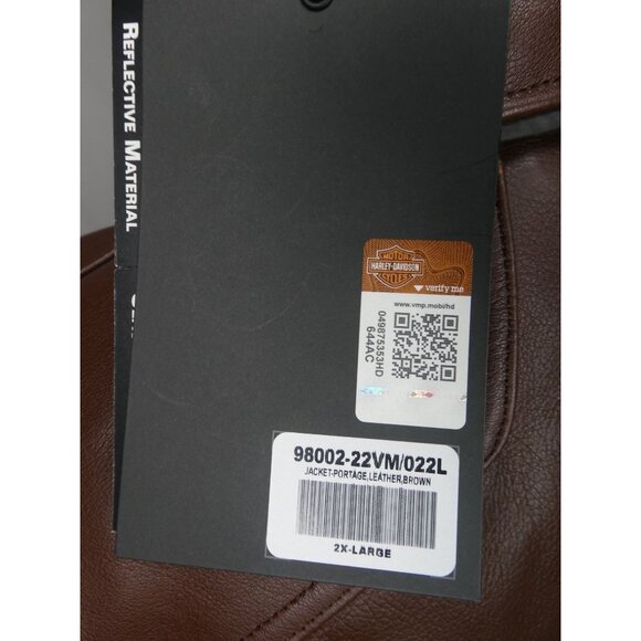 NWT AUTHENTIC Harley-Davidson Men's Portage Midweight Leather Jacket‎ - Brown - Picture 6 of 12